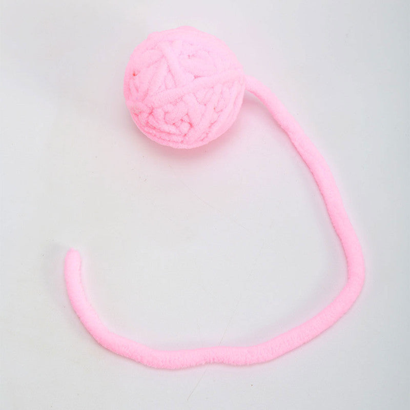 Wool Cat Toy Ball Plush Self-Relieving for Indoor Cats 6cm 12