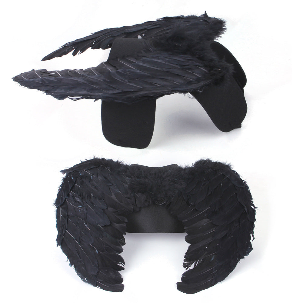Felt Cloth Dog Costume Angel Wings Halloween Outfit 2