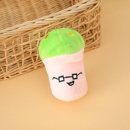 Plush Mushroom Dog Toy Soft Squeaky Interactive 10x5cm 7
