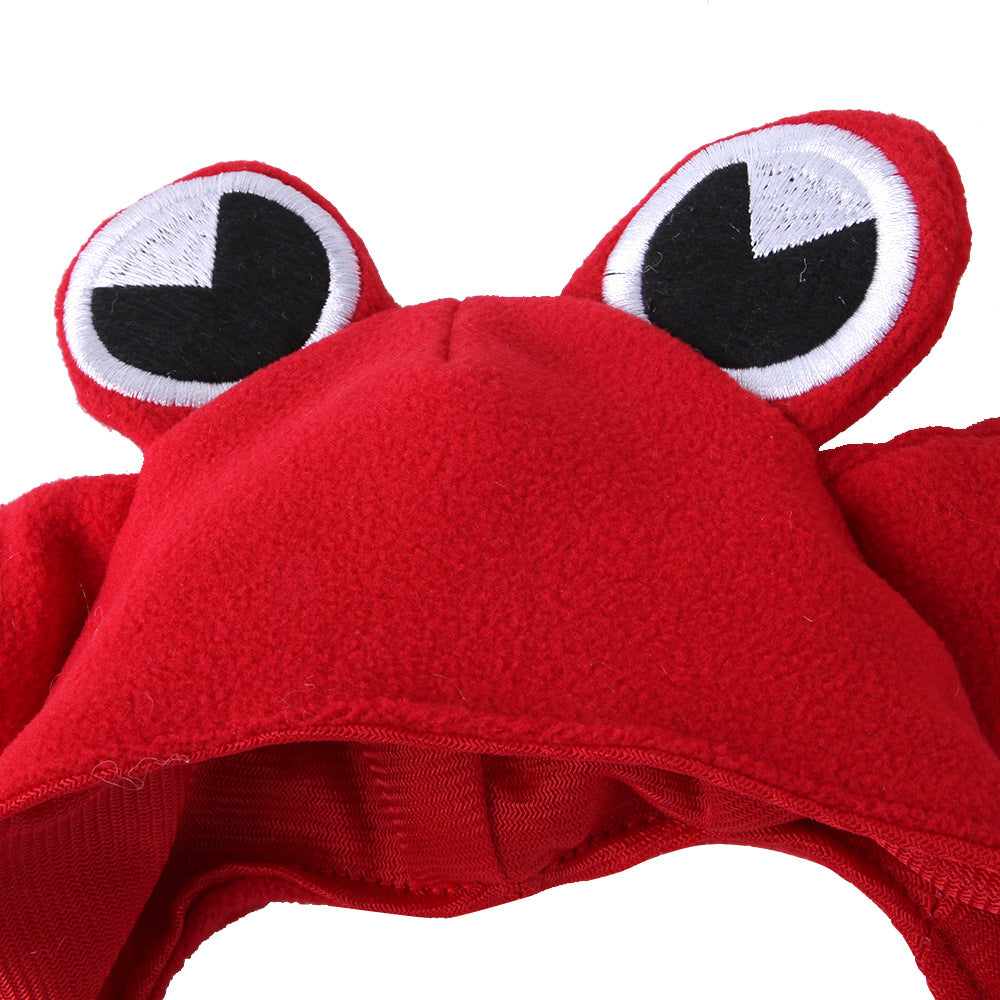 Cotton Dog Costume Lobster Headgear Halloween Pet Hat 3