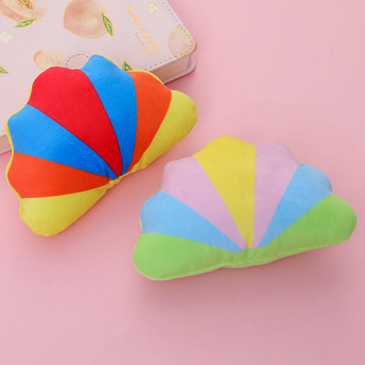 Plush Dog Toy Shell Shape Soft Squeaky 10x15cm