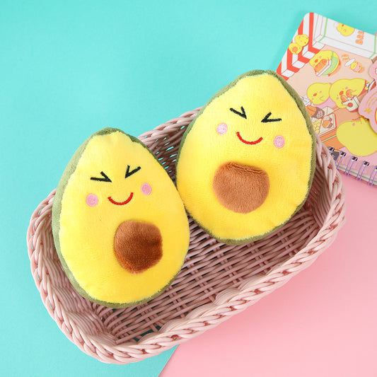 Avocado Plush Dog Toy Sound Molar Chew Soft Squeaky Toy