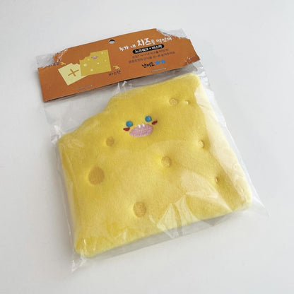Cheese Shaped Plush Dog Toy Soft Lightweight 12x11cm 4