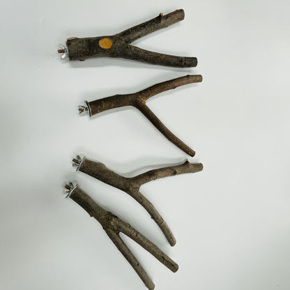 Natural Applewood Bird Perch Stand Rod for Parrots 20CM