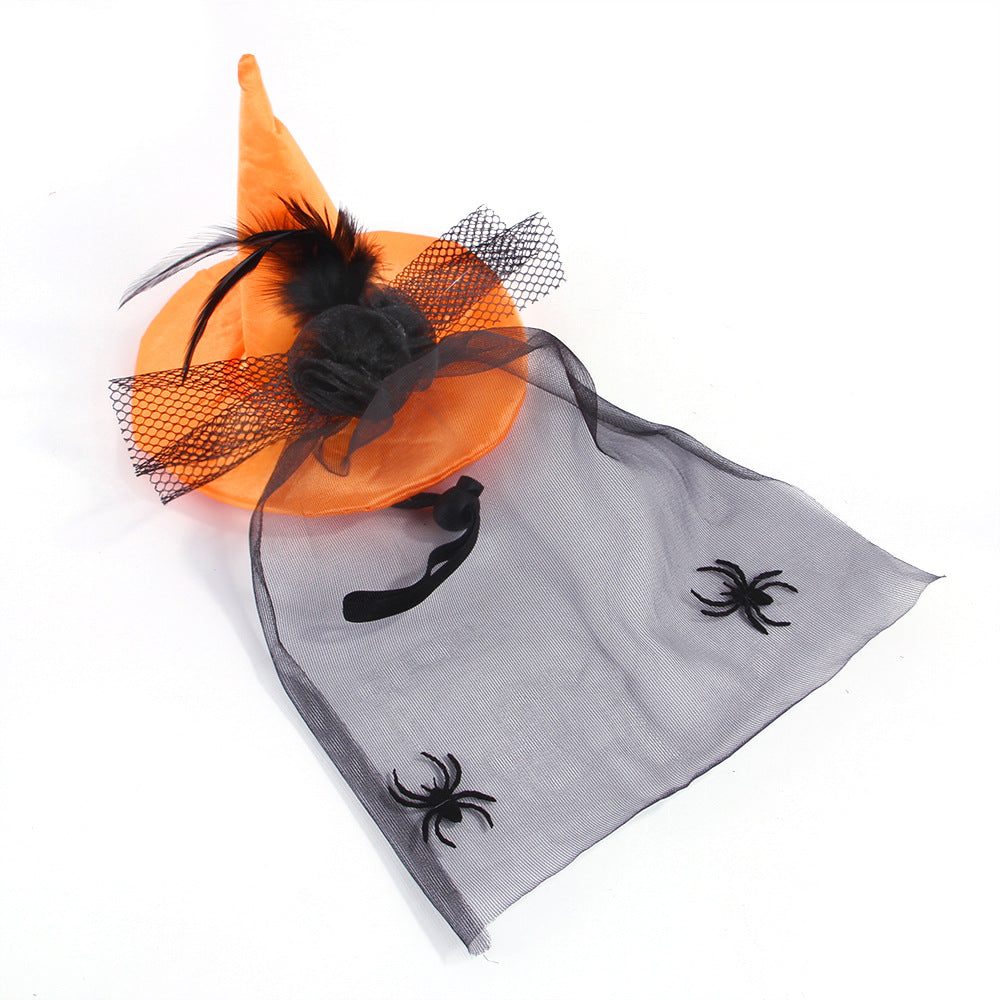 Halloween Pumpkin Bow Tie Dog Hat Costume 2 Pack 2