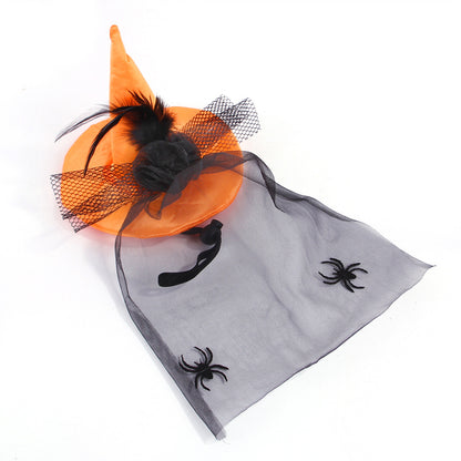 Halloween Pumpkin Bow Tie Dog Hat Costume 2 Pack 2