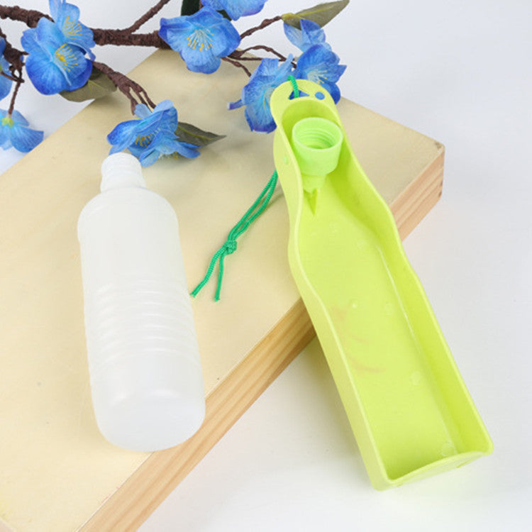 Portable Plastic Dog Water Bottle Travel Feeder 250ml 3