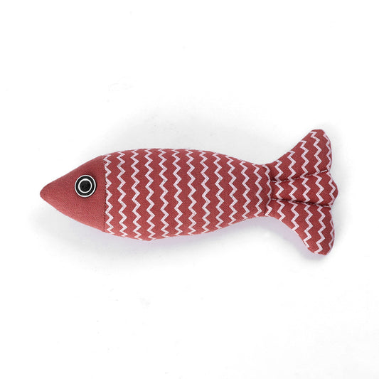 Fish Plush Dog Toy Burlap Material Soft Chew Toy
