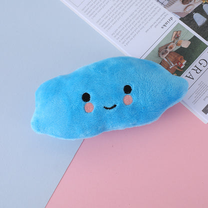 Squeaky Plush Dog Toy Cloud Shape Soft Interactive 6