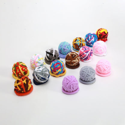 Wool Cat Toy Ball Plush Self-Relieving for Indoor Cats 6cm 3