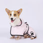 Absorbent Dog Bathrobe Fiber Material with Hood and Tie Closure 3