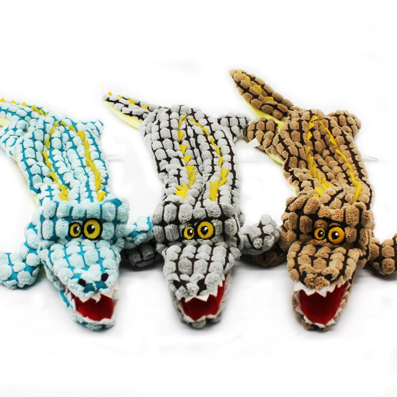Crocodile Plush Dog Toy Soft Durable Chew Toy