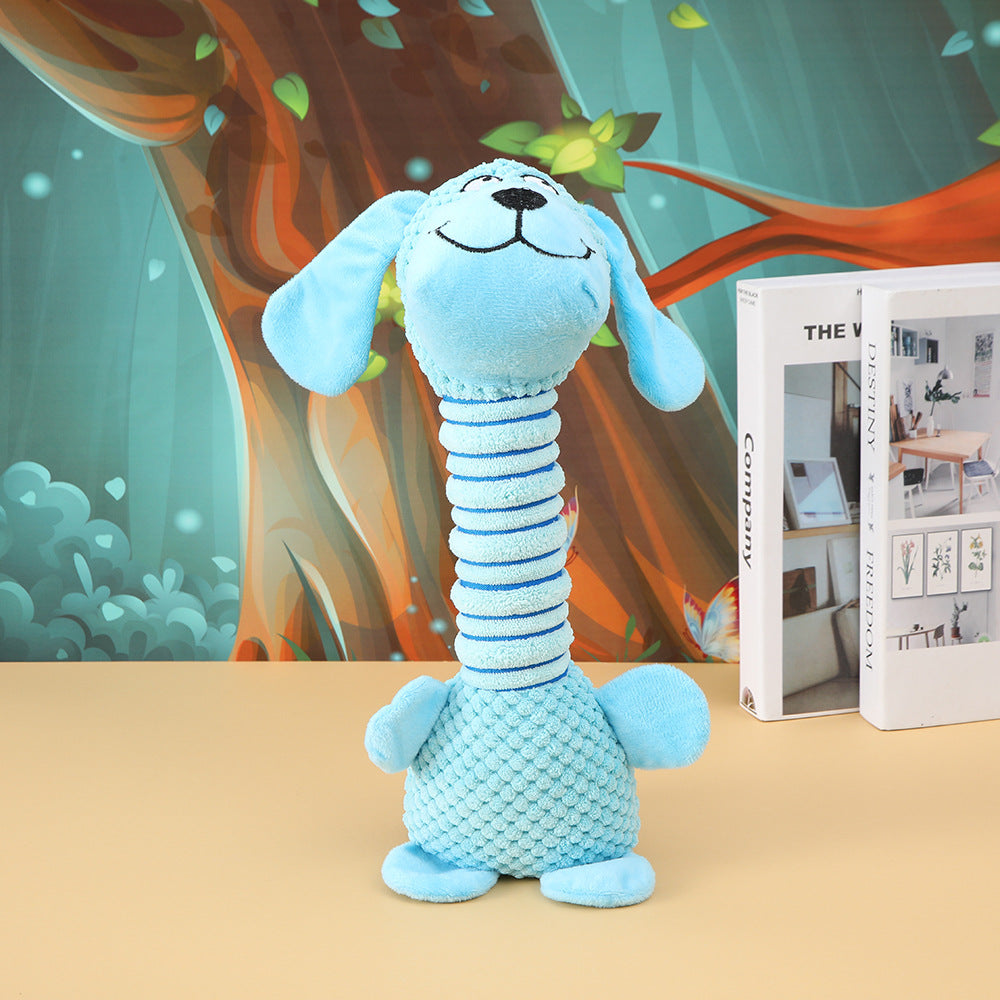 Animal Plush Dog Toy Soft Squeaky Interactive 33x16cm 4