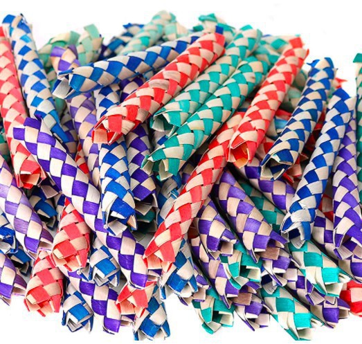 Wooden Parrot Chew Toy Woven Skewers DIY Accessories 12 Pack
