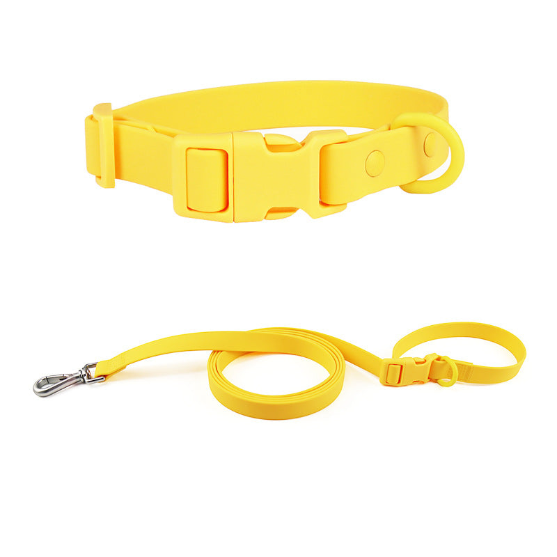 Waterproof Plastic Dog Collar Tow Rope Adjustable Sizes S M L 4