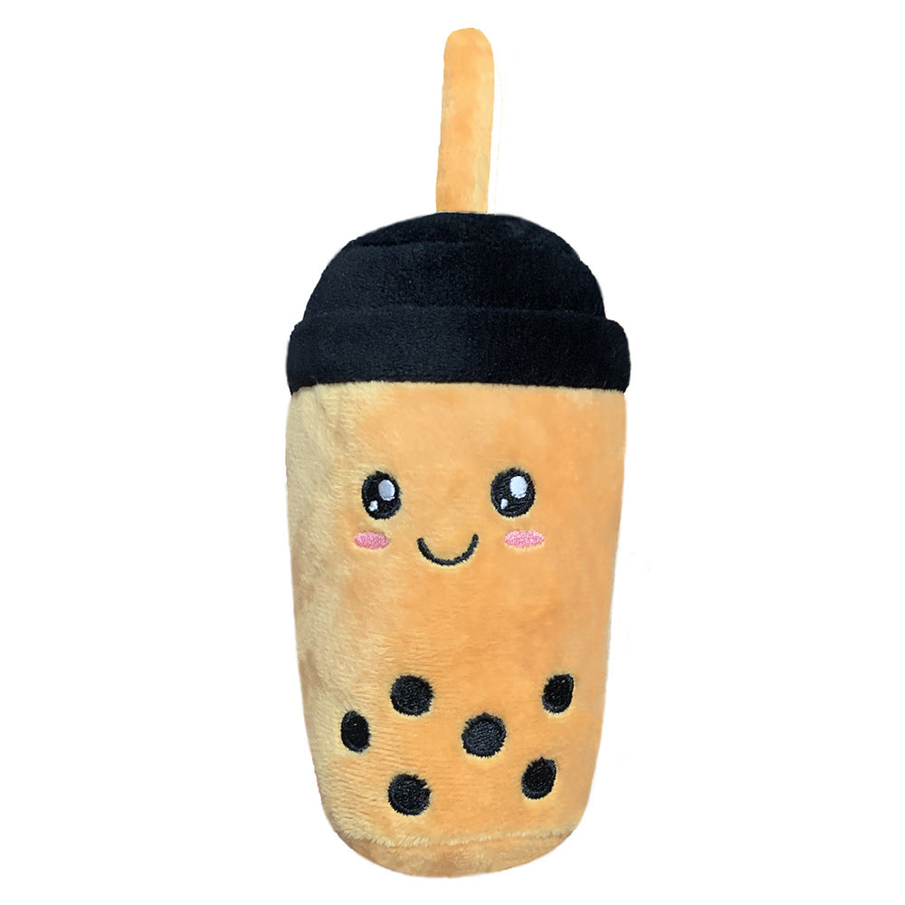 Plush Dog Toy Cola Bubble Tea Soft Squeaky Fun 7