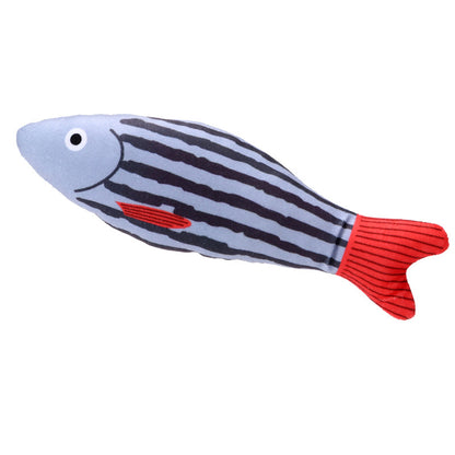 Plush Catnip Toy Fish Shape with Crinkle Texture 8