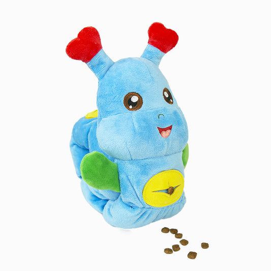 Cabbage Worm Plush Dog Toy Soft Interactive Squeaky