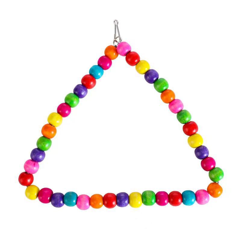 Wooden Parrot Swing Hanging Ladder Climbing Toy