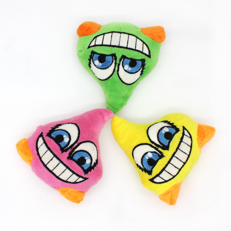 Water Drop Plush Dog Toy Soft Squeaky Interactive 3