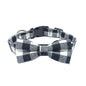 Cotton Polyester Dog Collar Plaid Bow Adjustable 3