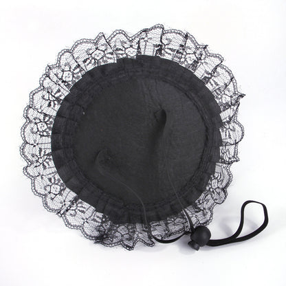 Cloth Cat Hat Halloween Skull Cross Design Adjustable Neck Size 2