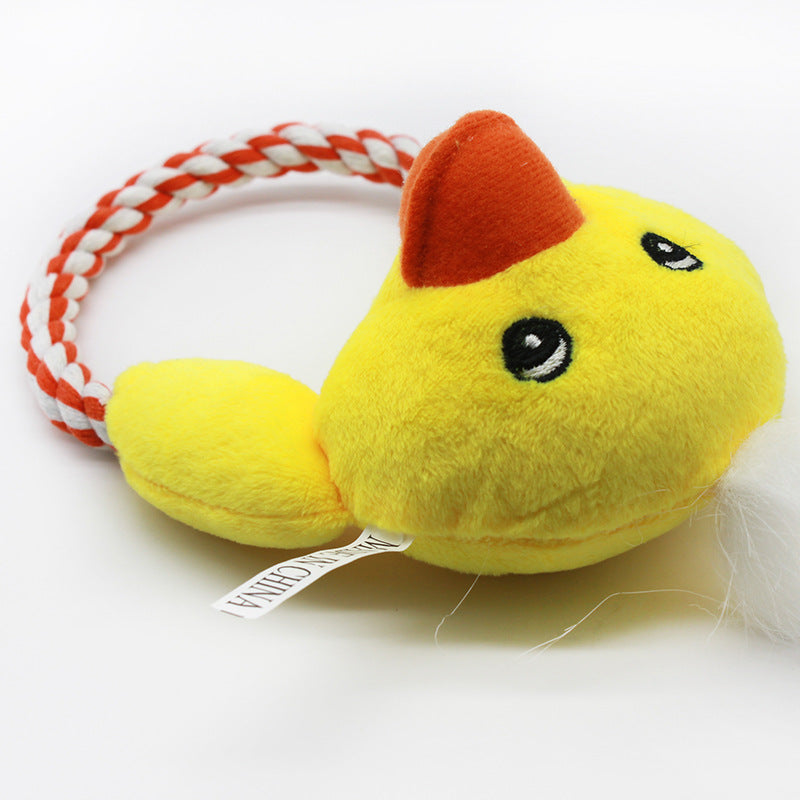 Cartoon Animal Head Plush Dog Toy Soft Rope Handle 3