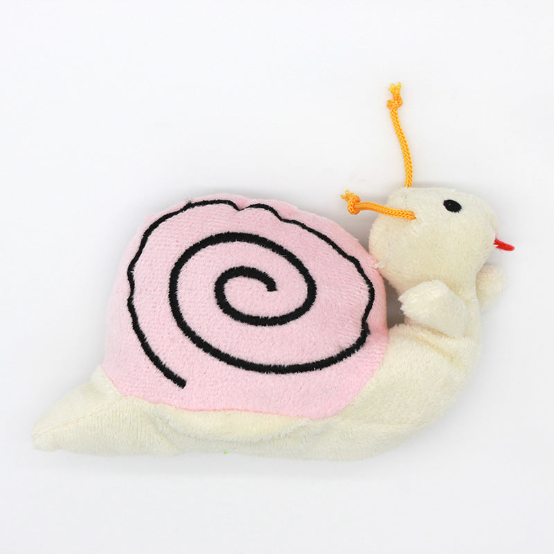 Snail Plush Dog Toy Soft Interactive Chew Toy 4
