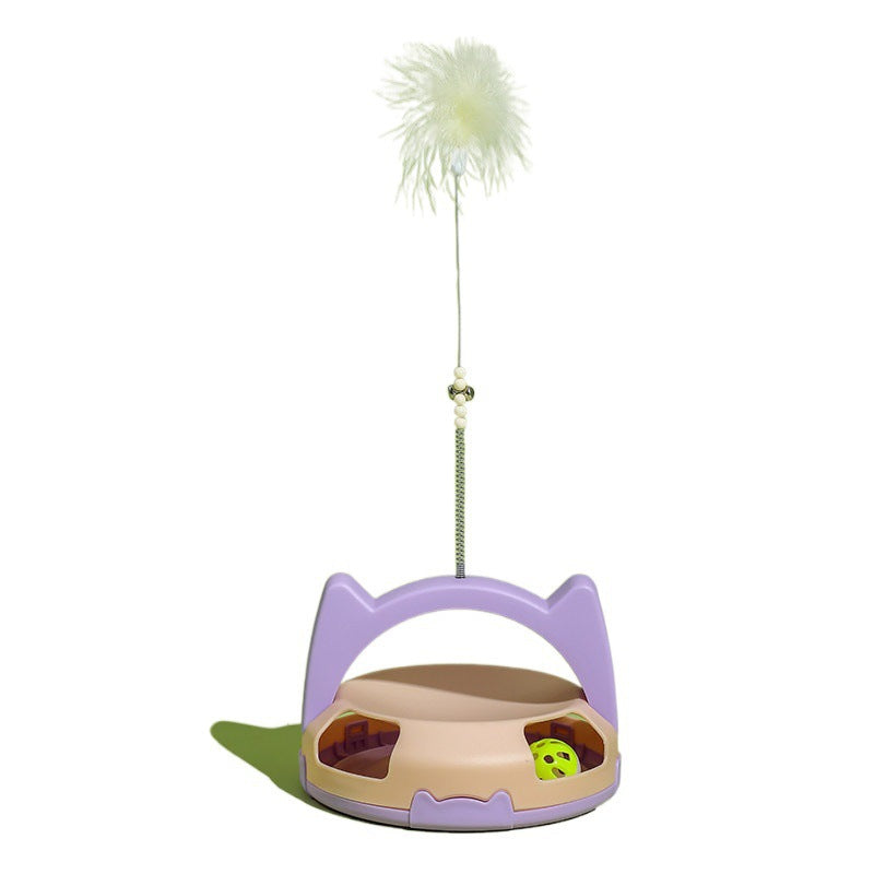 Plastic Cat Teaser Interactive Self-Playing Stuffy Toy