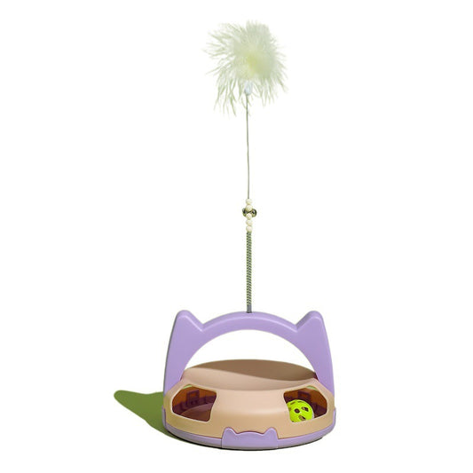 Plastic Cat Teaser Interactive Self-Playing Stuffy Toy