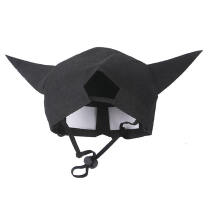 Felt Cloth Cat Mask Halloween Costume for Cats 2