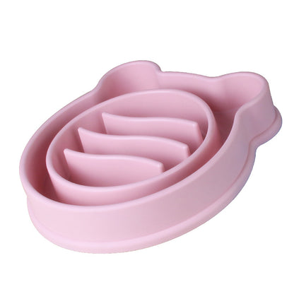 Anti Choke Dog Bowl Slow Feeder PP Material 23x24x4.5cm 3