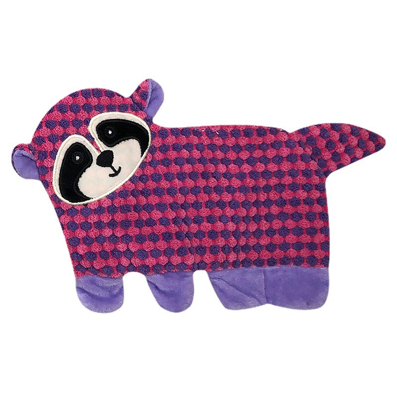 Plush Dog Toy Squeaky Animal Shape Raccoon Elephant Monkey 4