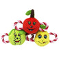 Plush Dog Toy Fruit Shape with Cotton Filling and Rope Handle