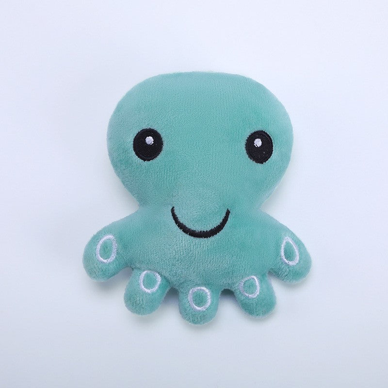 Cartoon Plush Dog Toy Octopus and Frog Soft Squeaky 7