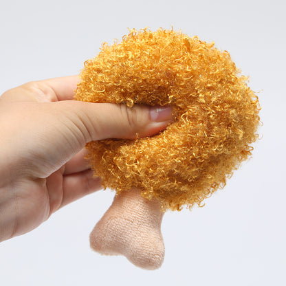 Squeaky Plush Dog Toy Chicken Leg Shape Soft Interactive 3