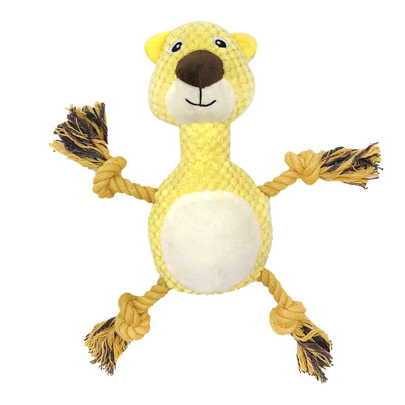 Animal Plush Dog Chew Toy Rope Soft Interactive Plush Toy 6