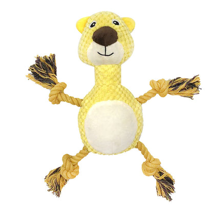 Animal Plush Dog Chew Toy Rope Soft Interactive Plush Toy 6