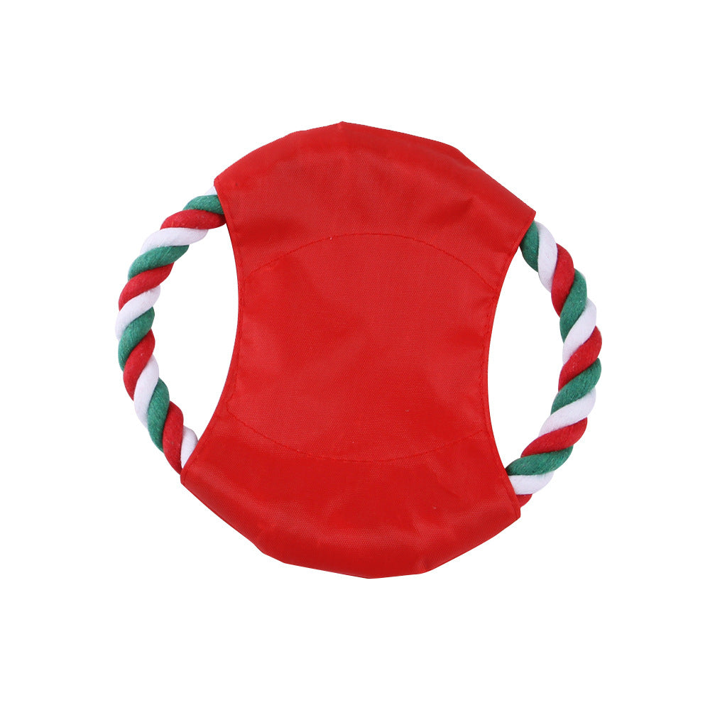 Cotton Dog Rope Toy Christmas Themed Durable Chew Toy 3