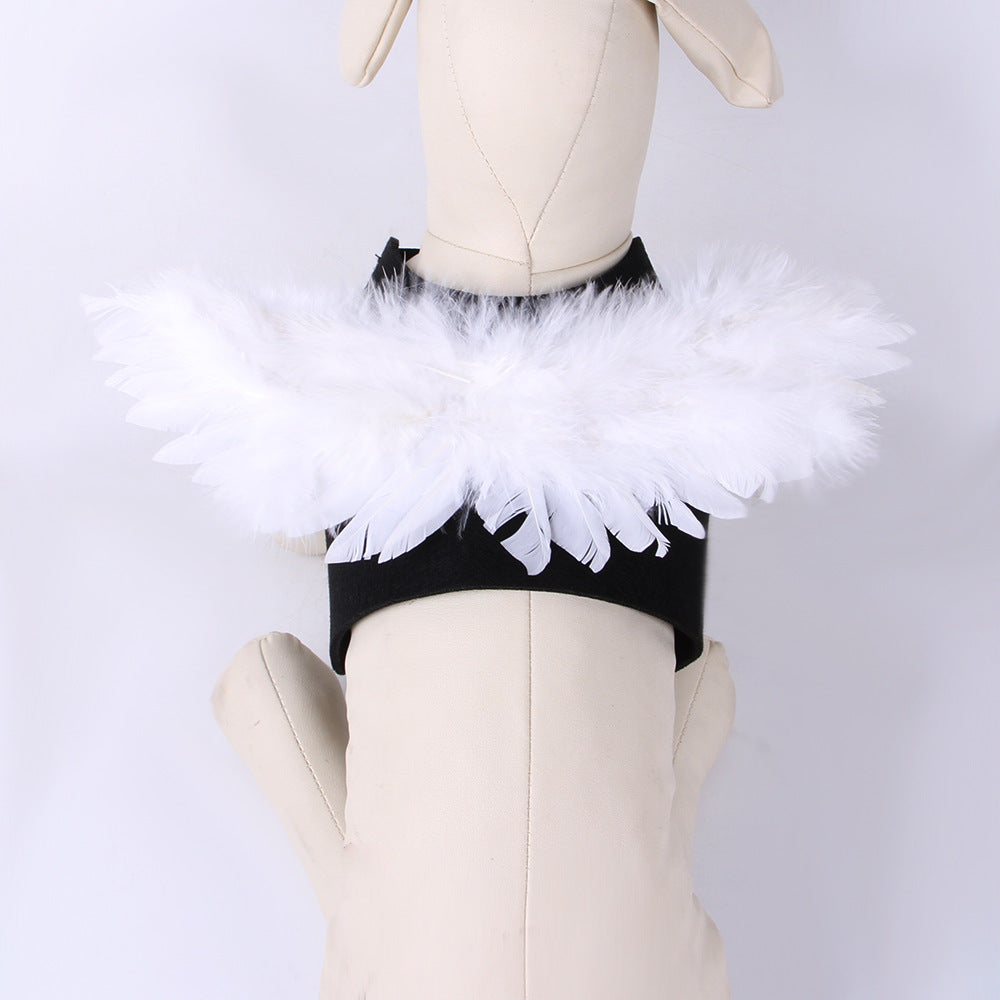 Felt Cloth Dog Costume Angel Wings Halloween Outfit 8
