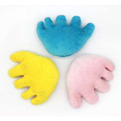 Plush Hand Shape Dog Toy Soft Smiling Face 10x12cm 3