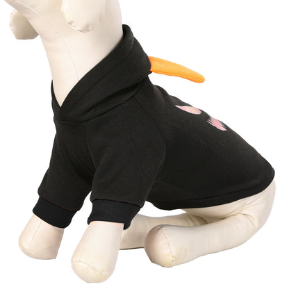 Flannel Dog Hoodie Halloween Pumpkin Design Small Medium Large 4