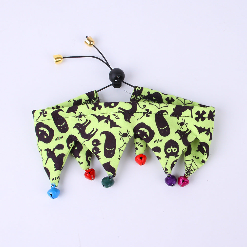 Adjustable Cloth Cat Collar Halloween Scarf for Cats 6