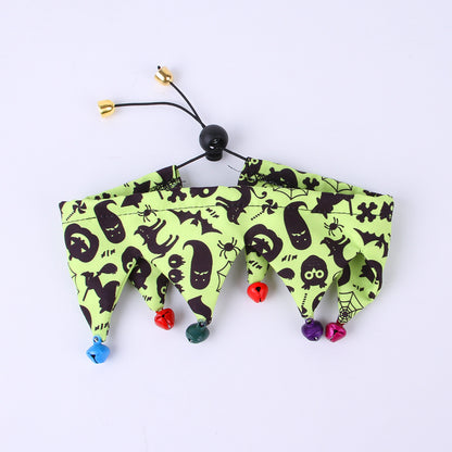 Adjustable Cloth Cat Collar Halloween Scarf for Cats 6