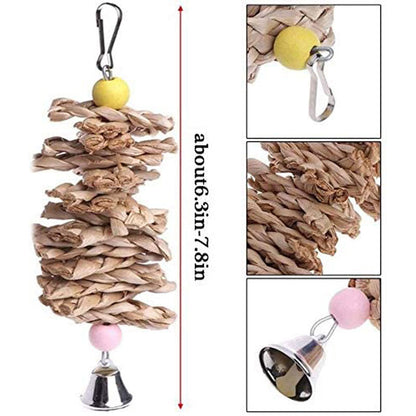 Grass Parrot Chew Toy Hanging Natural Material 3 Pack 2