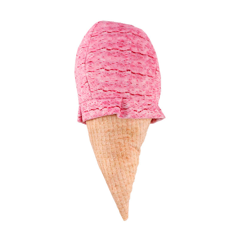 Crystal Soft Cone Cake Plush Dog Chew Toy 3