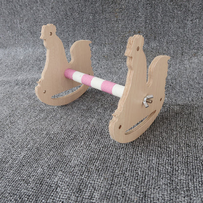 Wooden Parrot Stand Matte Finish Frosted Rack for Parrots