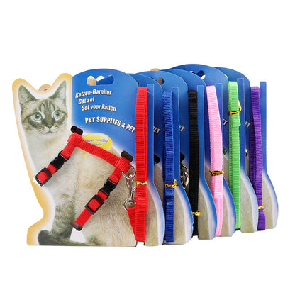 Nylon Cat Traction Rope Adjustable Chest and Neck Size 3