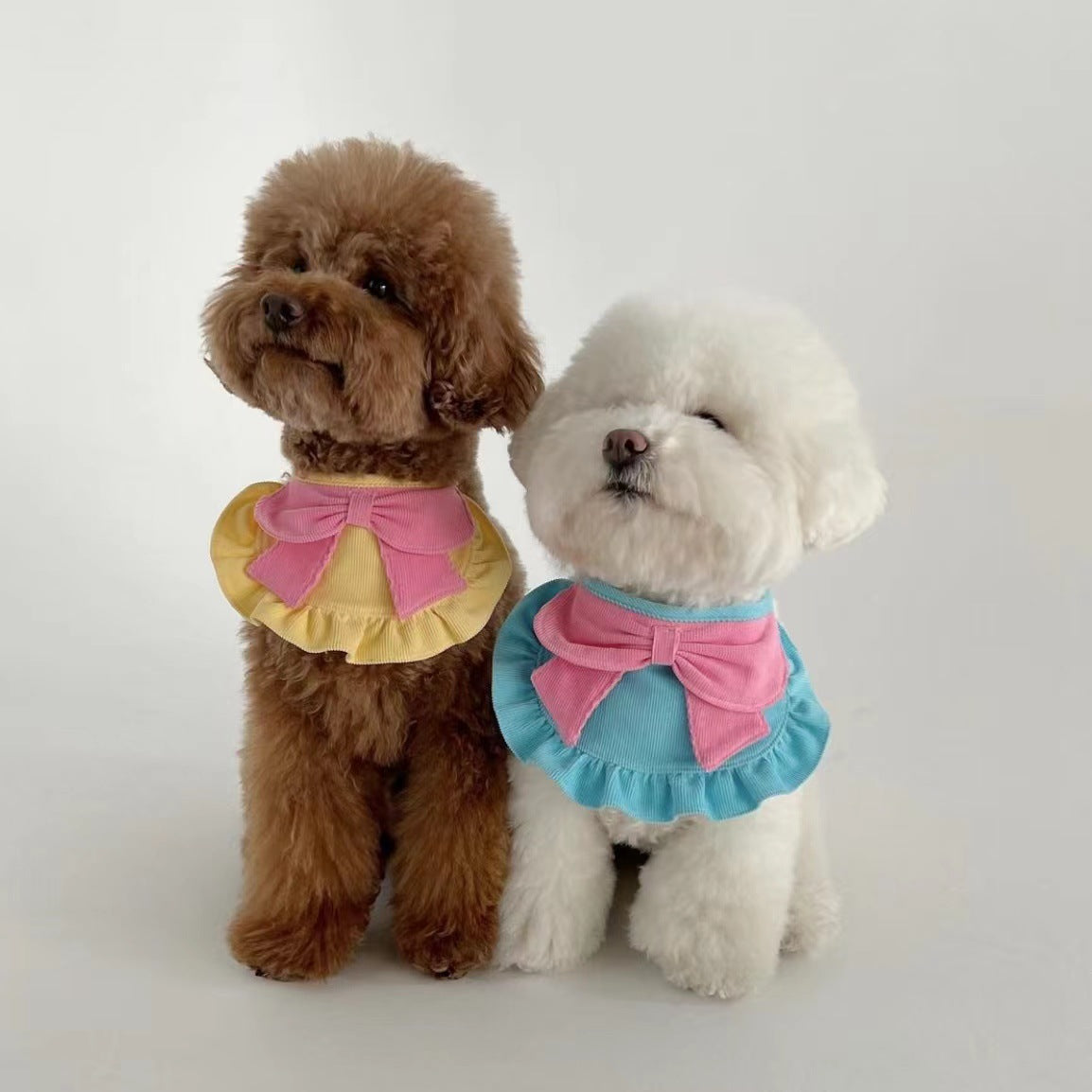 Polyester Dog Bandana Bow Tie Adjustable Neck Size Small Medium Large