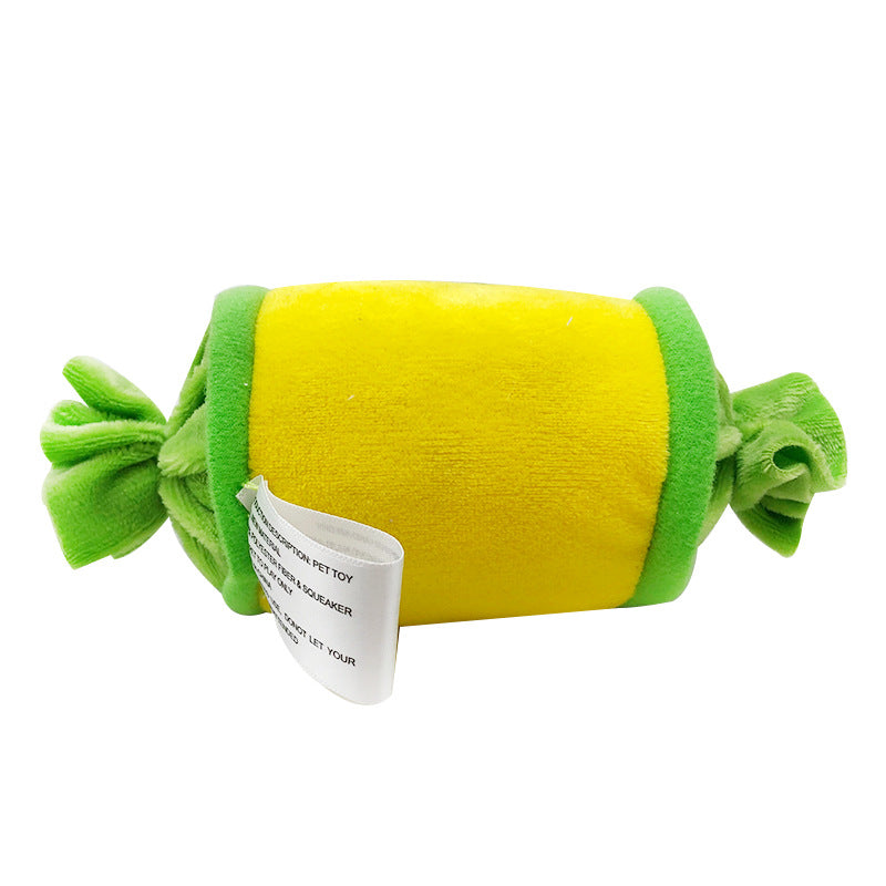 Plush Dog Chew Toy Candy Shape Soft Squeaky 17x7cm 5